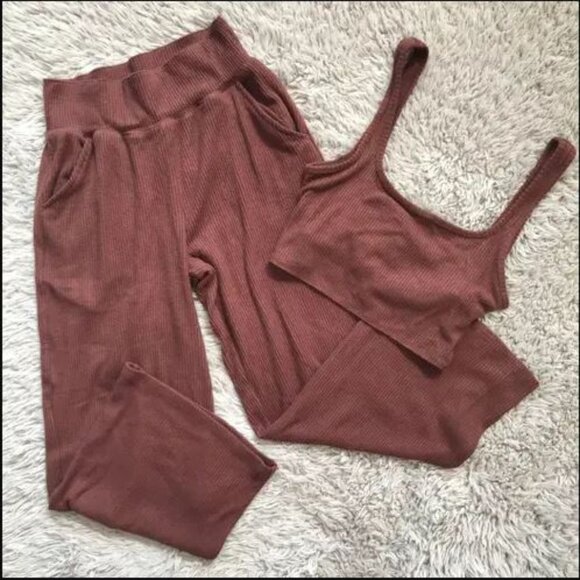 Abercrombie and Fitch Brown Loungewear Set, Size Medium - Picture 1 of 5